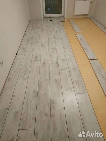 Укладка ламината, плинтусов, фанеры