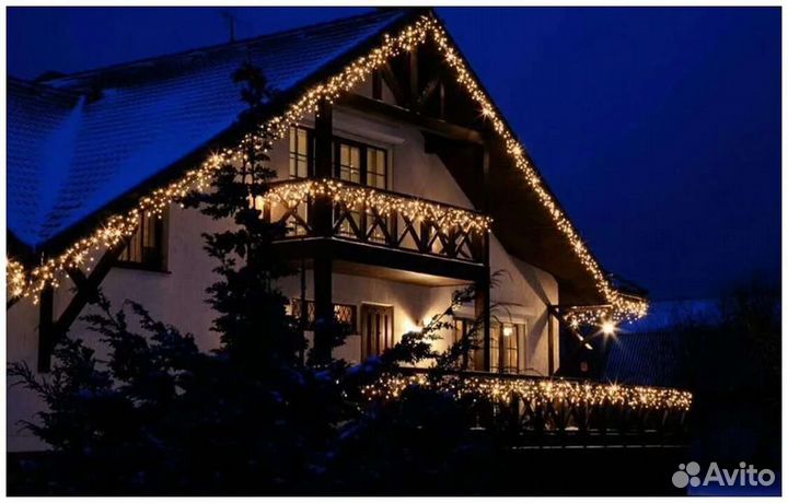 Гирлянда уличная бахрома, гирлянда бахрома 12м, 25