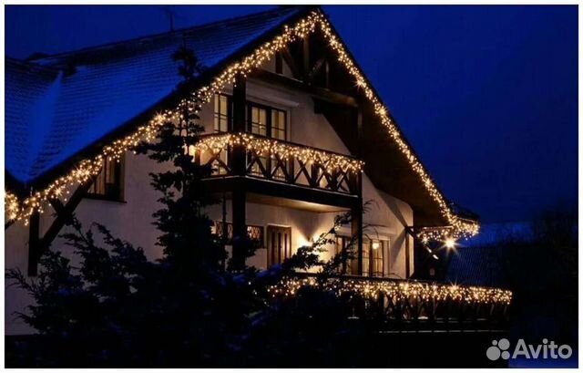 Гирлянда уличная бахрома, гирлянда бахрома 12м, 25