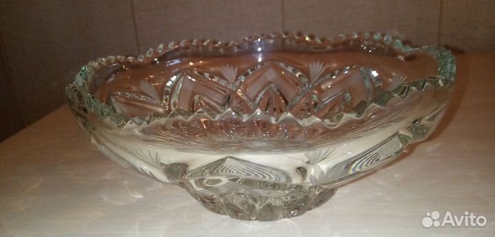 Ваза для фруктов хрустальная СССР