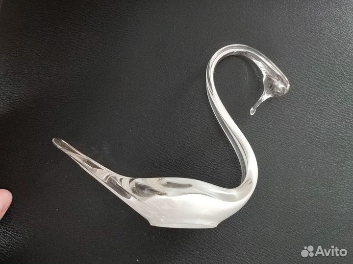 Статуэтка лебедь стекло СССР винтаж