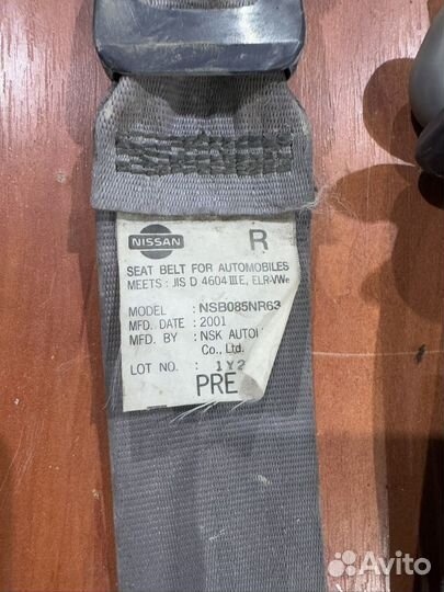 Комплект ремней безопасности Nissan Wingroad Y11