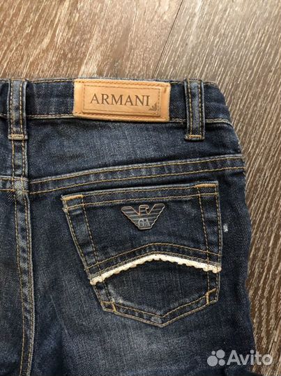 Джинсы armani на девочку 3-4 года