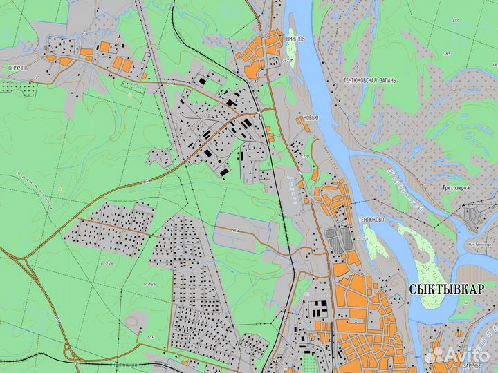 Топографическая карта Республики Коми для Garmin