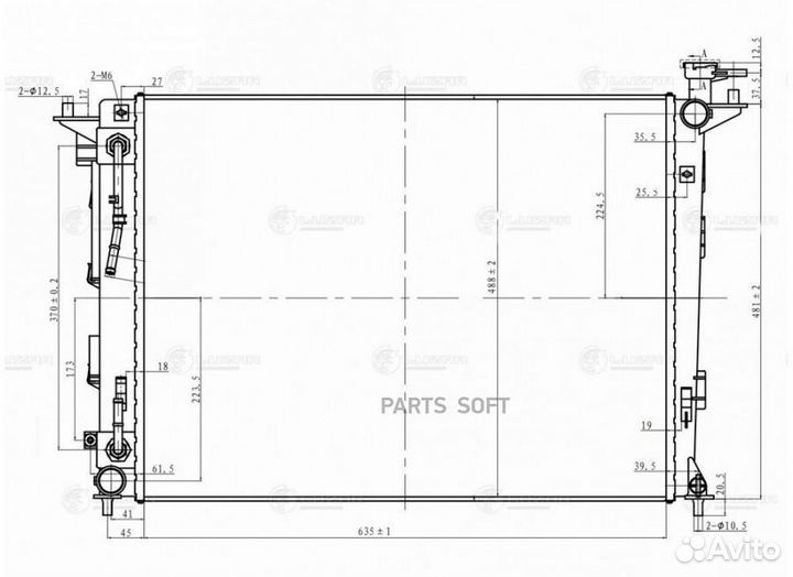 Радиатор hyun/KIA sportage/IX35 AT LRC081S5