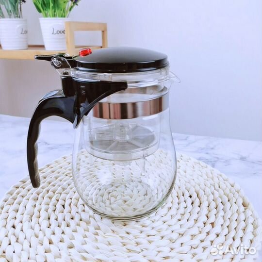 Чайник заварочный типот с кнопкой Гунфу 500 мл