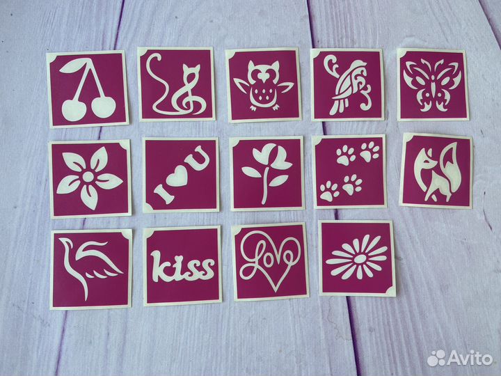 Трафареты для блеск тату