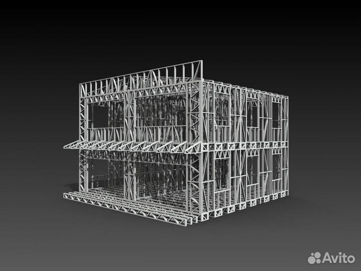 Лстк каркас торгово-офисного здания, 242 м2