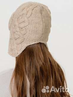 Шапка женская Ушанка вязаная демисез. Trend