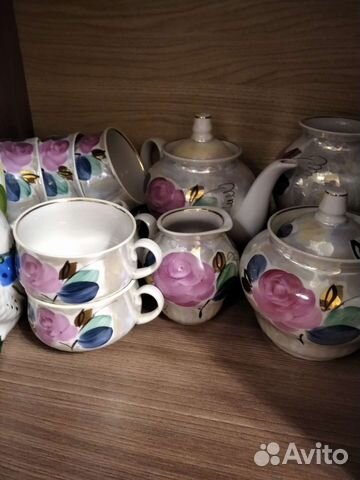 Чайный сервиз СССР дулево. Перламутровый