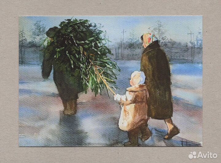 Открытки Россия Новый год Чудакова дети детство