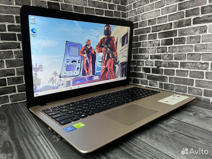 Мощный ноутбук Asus nvidia 920MX/4 ядра/SSD