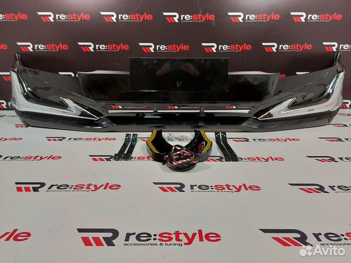 Губа передняя Prado 120 Стиль Modellista