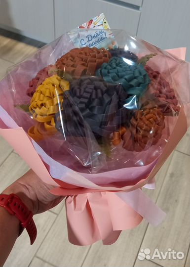 Съедобные букеты из пастилы и фрипсов