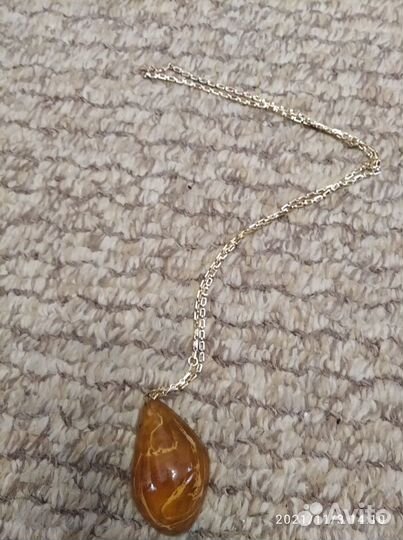 Бусы из необработанного янтаря СССР,перстень