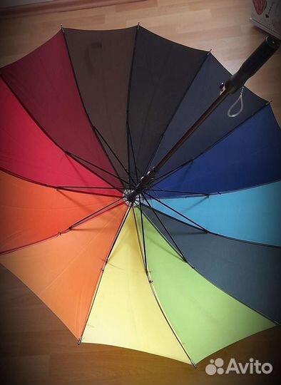 Зонт-трость радужный