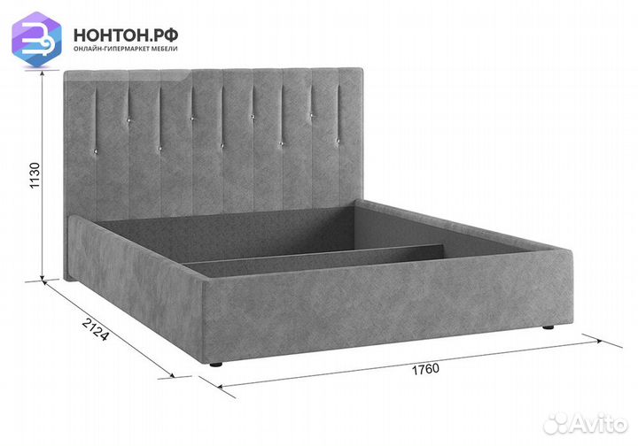 Кровать Кристи 2 1.6 м какао