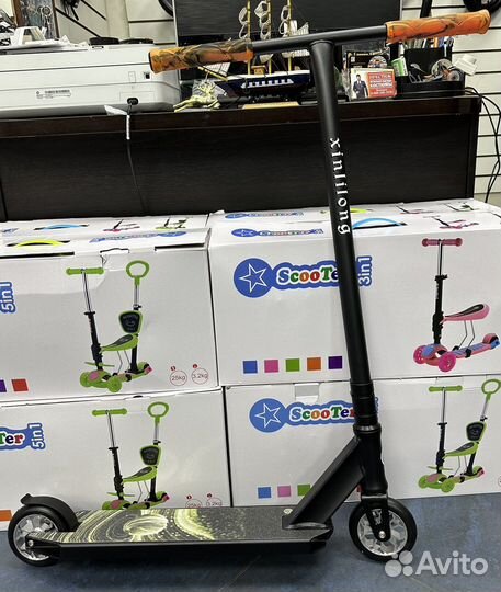 Трюковой самокат детский новый 110 mm