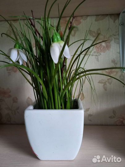 Букет в кашпо,искусственный