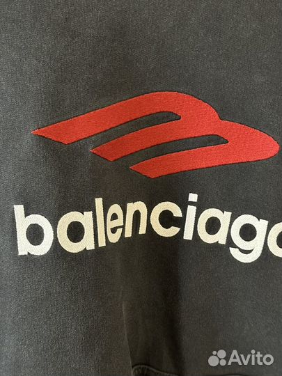 Худи Balenciaga sport Grey Баленсиага Серый