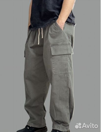 Мужские штаны карго y2k style,rick owens style