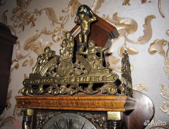 Часы настенные Ходики. Голландия.64 см. Бронза