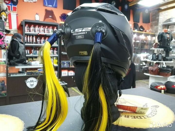 Мотокоса на шлем коса на мотошлем