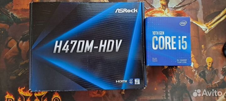 Материнская плата AsRock H470M-HDV + 16Gb DDR4