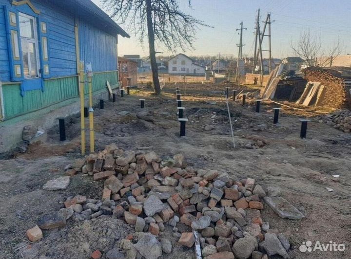 Винтовые сваи под ключ установка