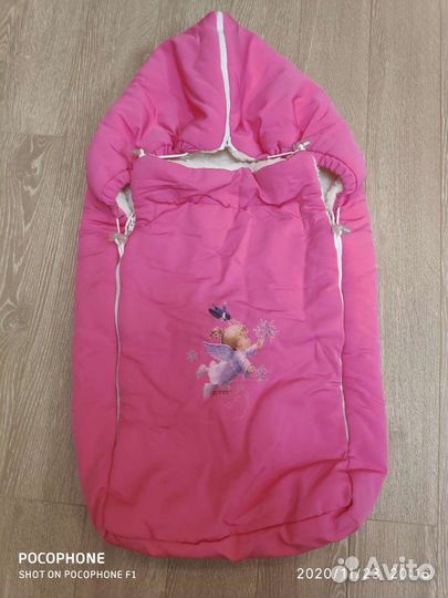 Конверт на выписку с одеялом и конвертом на овчине