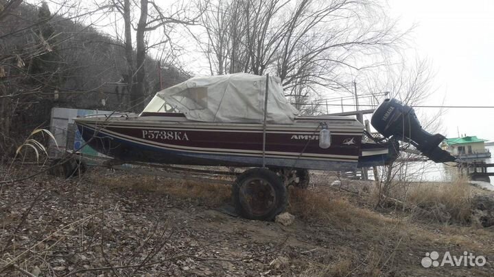 Катер Амур Д с лодочным мотором Ямаха 60 cetl