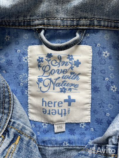 Джинсовый пиджак детскаий на рост 146см