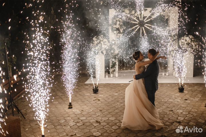 Дорожка холодных фонтанов, спецэффекты на свадьбу