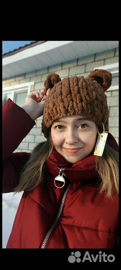 Шапка новая мишка