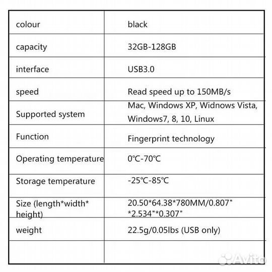 USB Флеш Lexar F35 USB 3.0 32Gb с отпечатком пальц