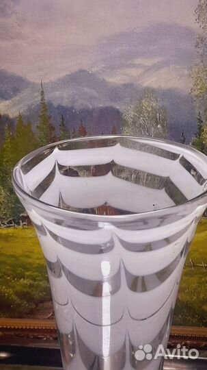 Ваза для цветов цветное стекло СССР