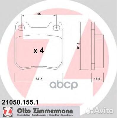 Комплект тормозных колодок, дисковый тормоз 210