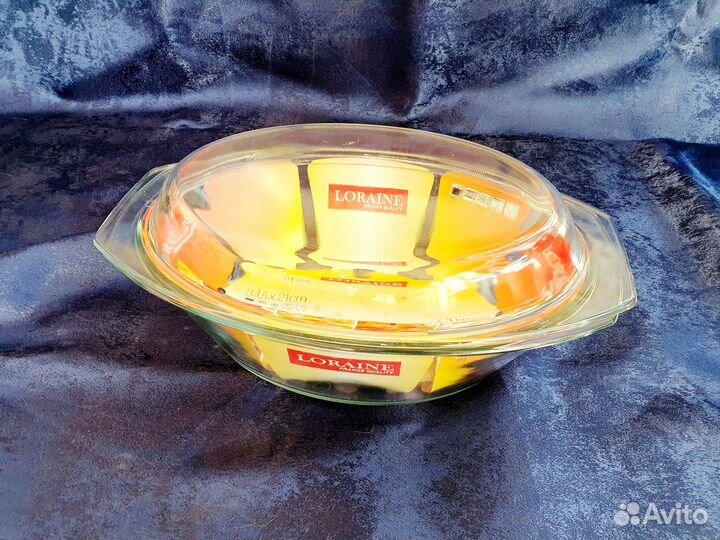 Новая форма для запекания с крышкой Loraine стекло