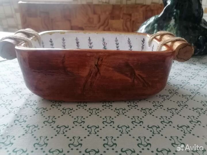 Блюдо с ручками ручной работы