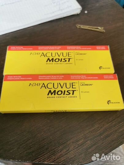 Линзы контактные acuvue moist 1 day -1.75