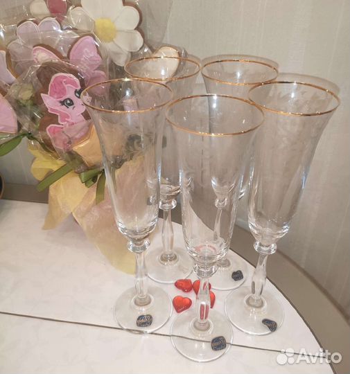 Бокалы для шампанского Bohemia Crystal