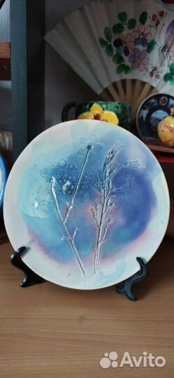 Тарелка керамическая ручной работы