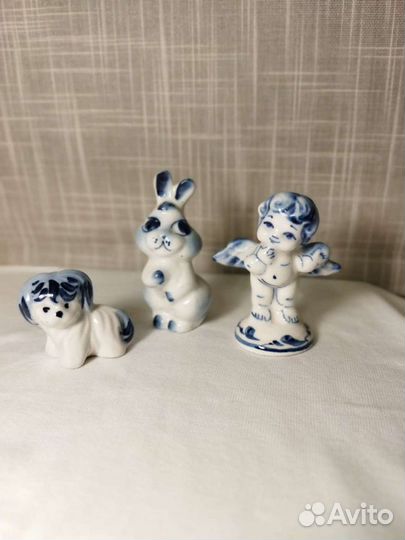 Фигурки животных. Гжель