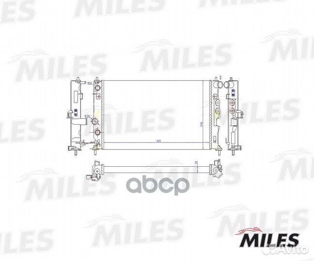 Acrm070 Радиатор opel vectra B 1.6-2.2/2.0TD/2