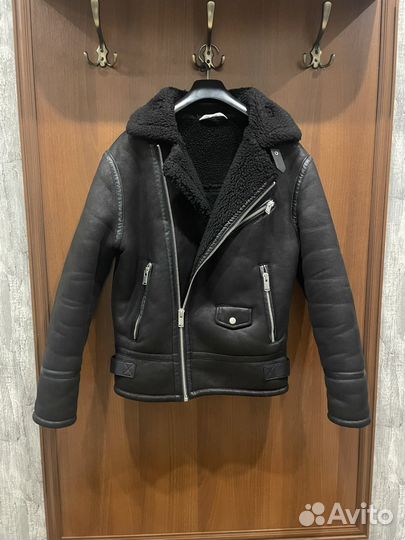 Дубленка мужская zara черная