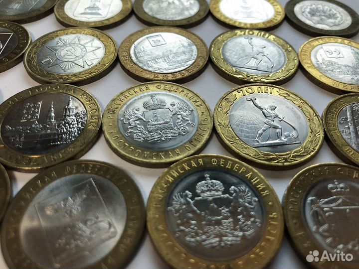 Биметаллические юбилейные монеты России 10 р