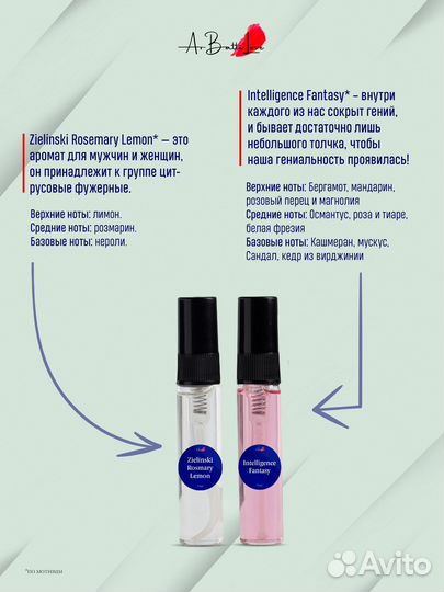 Пробники духов 5шт по 5.5мл и 1шт 3мл в подарок