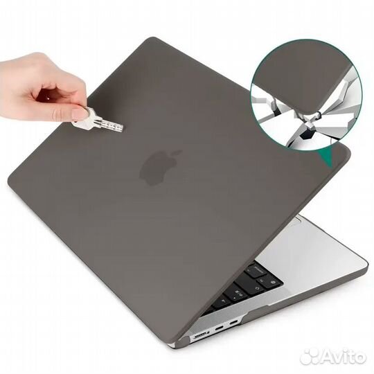 Чехол матовый для MacBook Air 13 (2022) серый