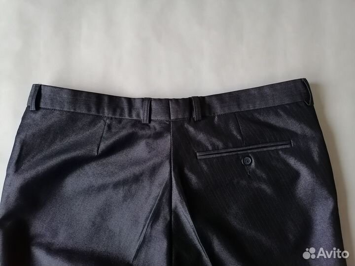 Мужские брюки классические прямые шерстяные р50 L