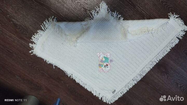 Детский плед вязаный.Покрывало в кроватку/коляску